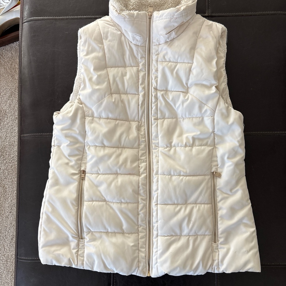 Calvin Klein Cream Quilted Vest